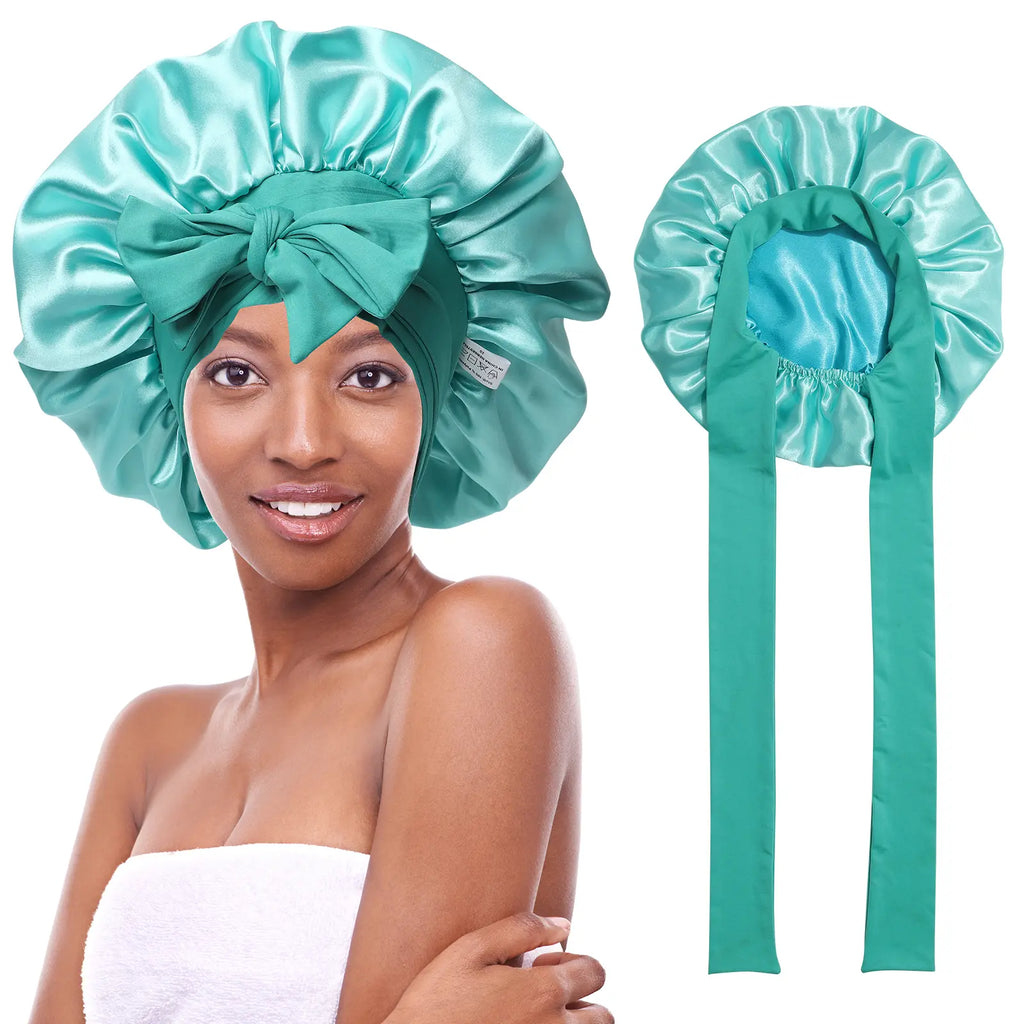Silk-Like Satin Double-Layer Hair Cap