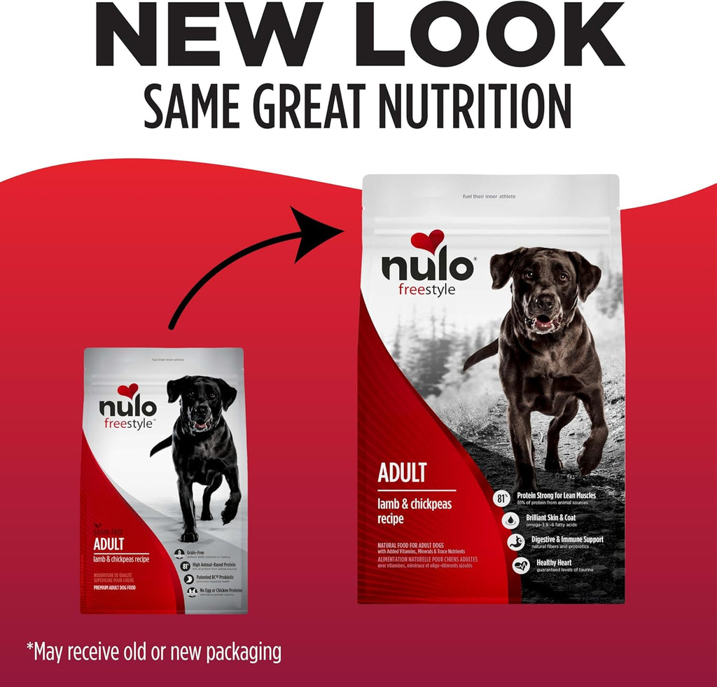 Adult Dog Food: Grain Free, All Natural Dry Pet Kibble for Large and Small Breed Dogs - Lamb, Salmon, or Turkey Recipe